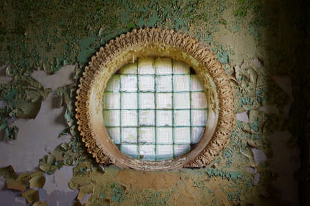 Glass bricks round window