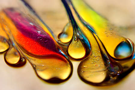 transparent colorful oil drops closeup abstract background, neural network generated artの素材