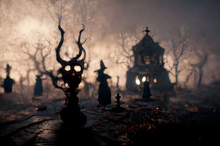 gloomy witchcraft creation with dark occult mood, neural network generated artの素材