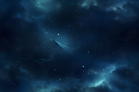seamless texture and full-frame background of starry night sky, neural network generated imageの素材