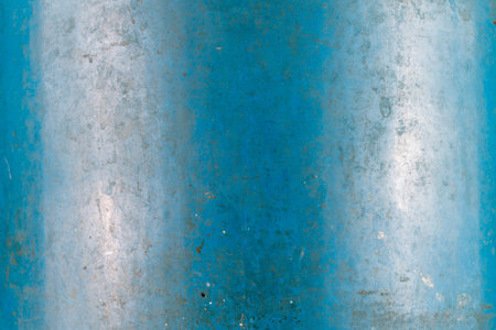 dirty blue painted casserole surface texture and backgroundの写真素材