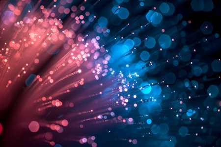 Abstract colorful fiber optic high speed data transfer background and wallpaperの素材