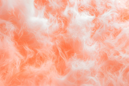 Peach fuzz color fluffy fur backgroundの素材