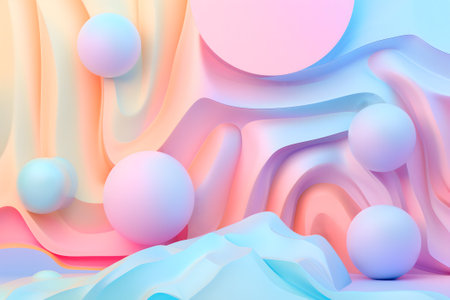 Pastel colored shapes backgroundの素材