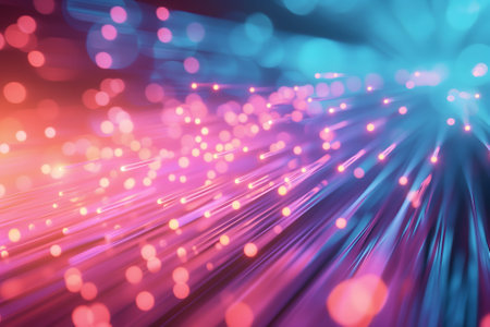 Abstract colorful fiber optic high speed data transfer background and wallpaperの素材