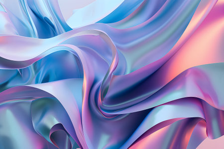 abstract pastel colored wavy silky matter backgroundの素材