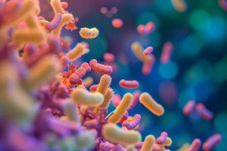 Diverse colorful abstract microbiomeの素材