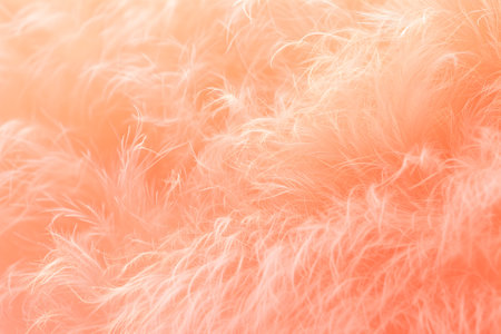 Peach fuzz color fluffy fur backgroundの素材