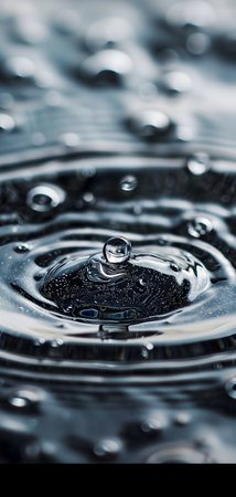 Water Droplet and Ripples Close-upの素材