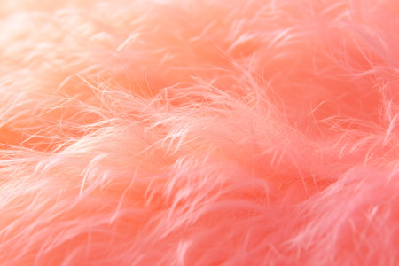 Peach fuzz color fluffy fur backgroundの素材