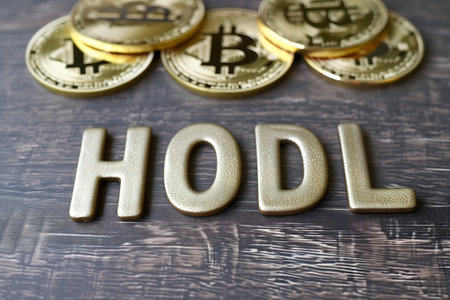 bitcoin hodl conceptの素材