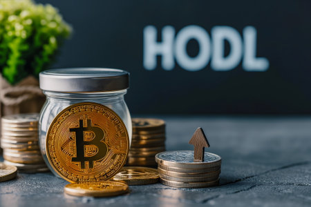 bitcoin hodl conceptの素材