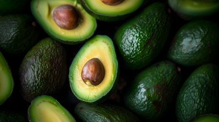 avocados straight from the marketの素材