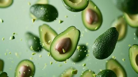 avocados straight from the marketの素材