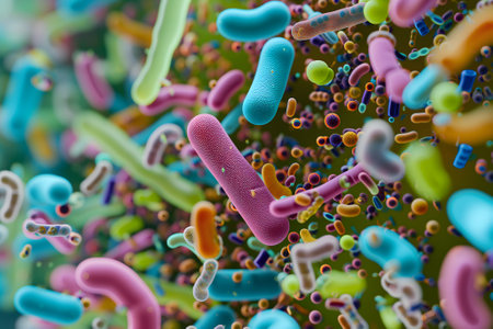 Diverse colorful abstract microbiomeの素材