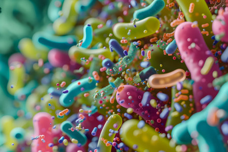 Diverse colorful abstract microbiomeの素材