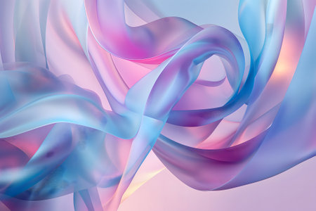 abstract pastel colored wavy silky matter backgroundの素材