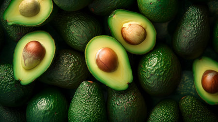 avocados straight from the marketの素材