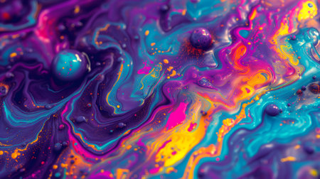saturated colorful mad abstract background, random different shapes and objects, hallucinations of ancient shaman after mushroom overdoseの素材