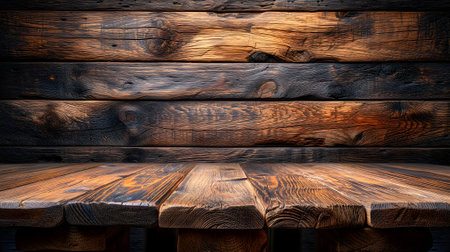 Empty wooden table for rustic backgroundの素材