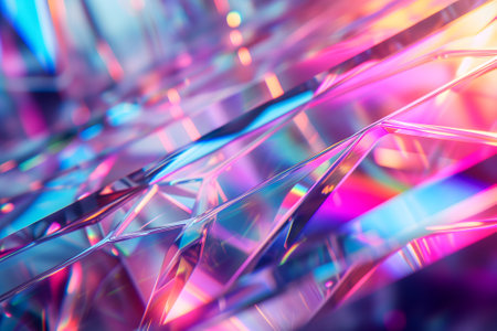 abstract background of glass crystals with bright pastel colorful lightの素材