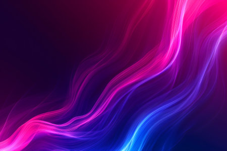colorful gradient wavy energy flow on black backgroundの素材