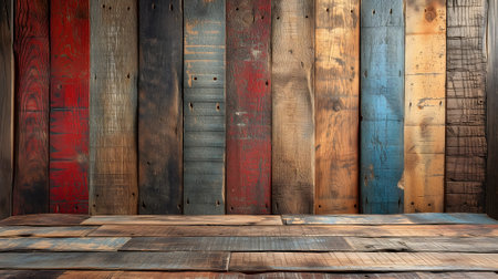 Empty wooden table for rustic backgroundの素材