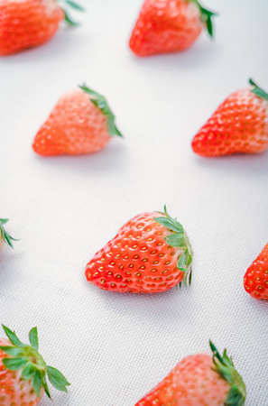 Beautiful red ripe strawberriesの写真素材