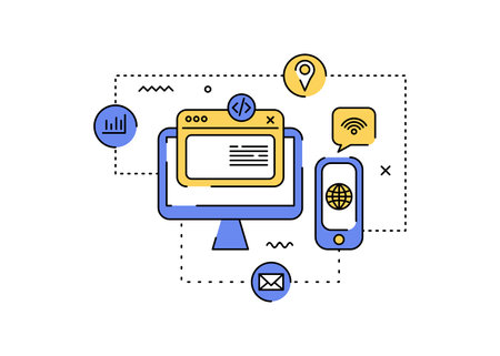 Programmer creative illustration. Easy to edit with vector file. Can use for your creative content.  Especially about technology.のイラスト素材