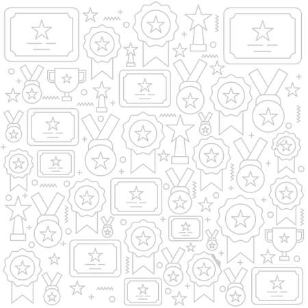 Trophy and award pattern design. Easy to edit with vector file. Can use for your creative content. Especially about competition and championship.のイラスト素材