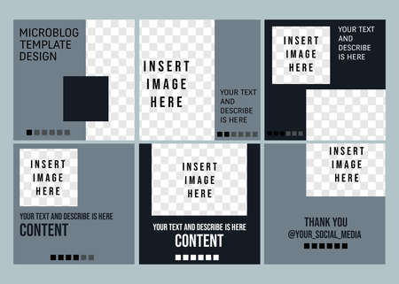 Creative microblog design for social media contentのイラスト素材