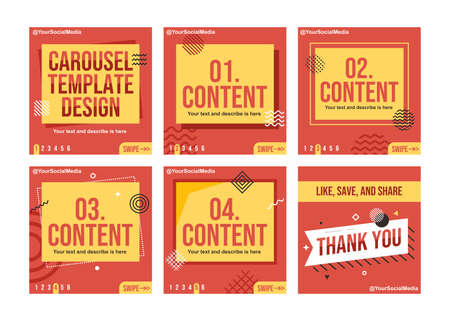 Carousel or microblog design for your digital creative contentのイラスト素材