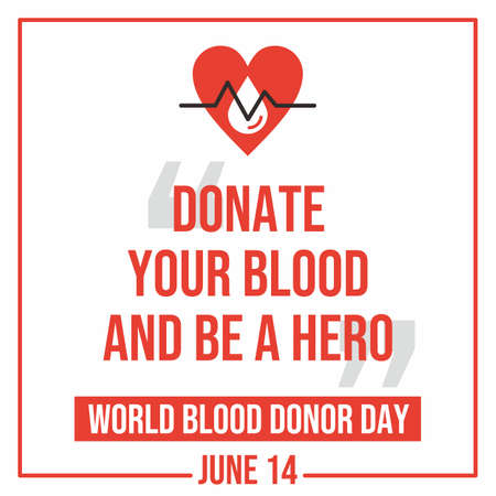 Blood donor day campaign banner designのイラスト素材