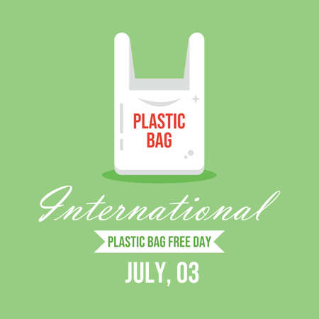 International plastic bag free day illustrationのイラスト素材