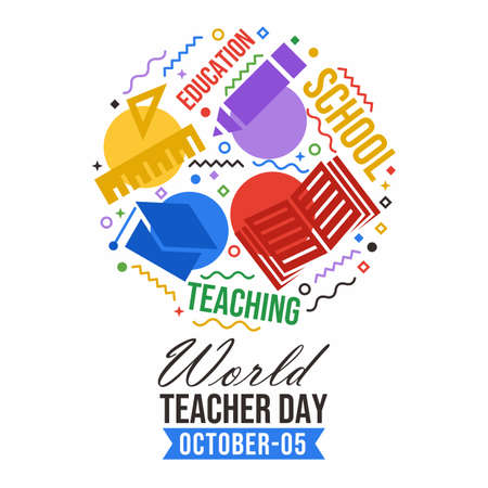 World teachers day illustrationのイラスト素材