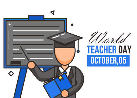 Happy teacher's day illustrationのイラスト素材