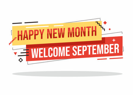 Hello september greeting bannerのイラスト素材