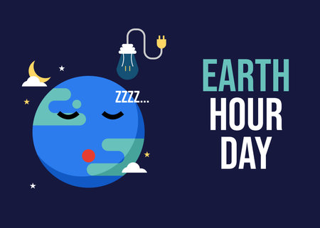 Earth hour dayのイラスト素材