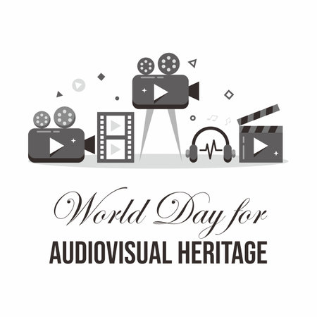 World day for audiovisual heritageのイラスト素材