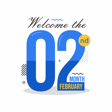 Welcome february monthのイラスト素材