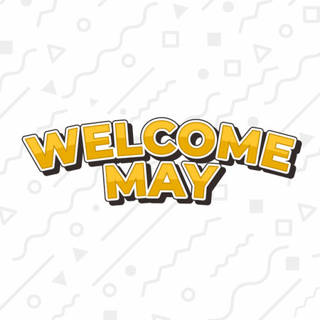 Welcome may greeting designのイラスト素材