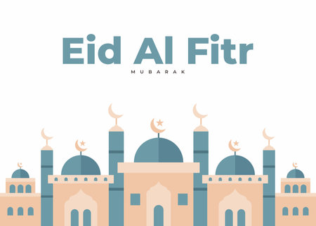 Eid al fitr mubarakのイラスト素材