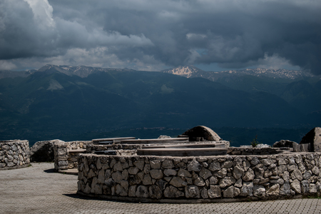 Clouds and stonesの写真素材