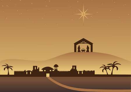 Bethlehem christmas backgroundのイラスト素材
