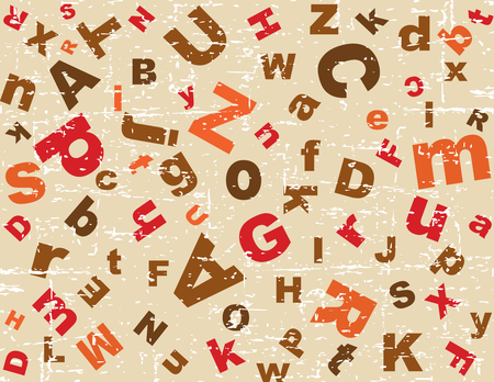 Grunge alphabet backgroundのイラスト素材