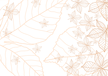 brown leaves patternのイラスト素材