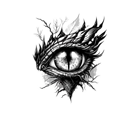 Eye of the dragon. Vector illustration design.のイラスト素材