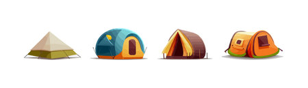 Tent set icon. Vector illustration design.のイラスト素材