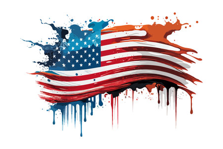 Abstract flag of america. Vector illustration design.のイラスト素材