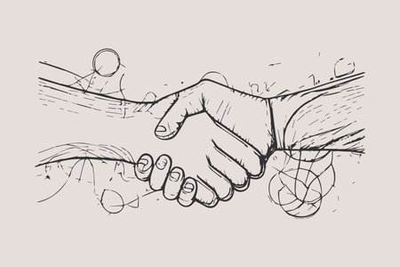 Handshake icon. Vector illustration design.のイラスト素材